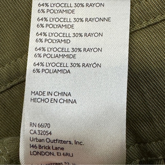 Anthropologie Utility Jacket Green Ruffle Trim Petite XXSP Fits Like Medium - Picture 6 of 7